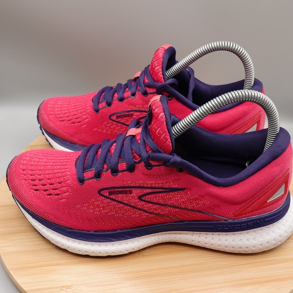 Brooks Glycerin 19 Womens 8 B Shoes Red White Running Walking Gym Trainer - Picture 1 of 9